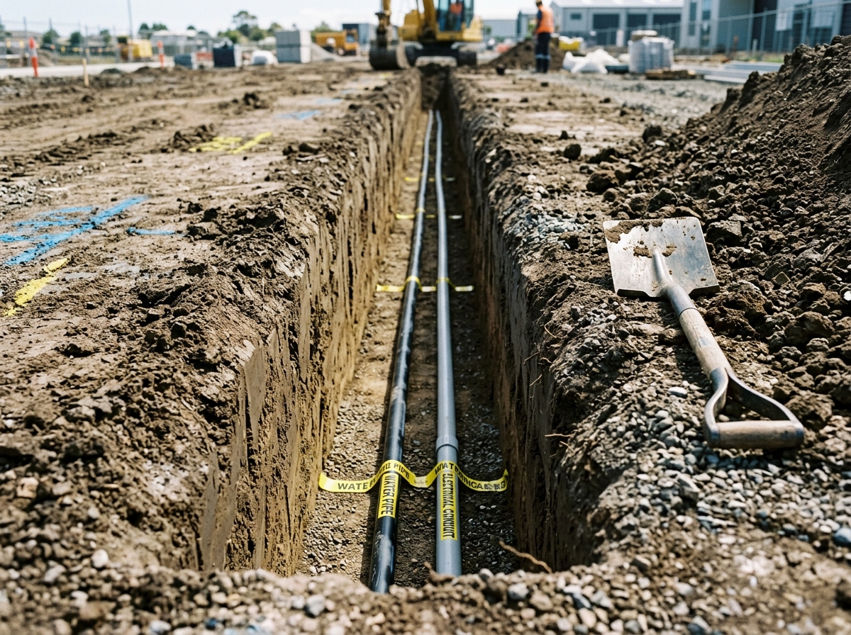 Траншеї під воду, газ, кабель